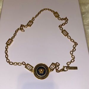 Vintage Versace Medusa Gold Greca Belt/Necklace